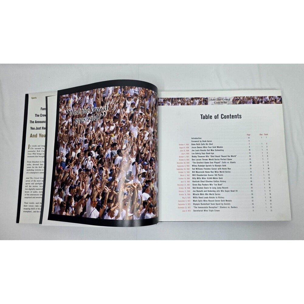 And the Crowd Goes Wild | Hardcover Book with 2 Audio CDs | 1999 Sports History - Picture 12 of 16